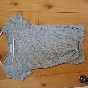 Maurices Striped Knot-Front Crop Tee shirt